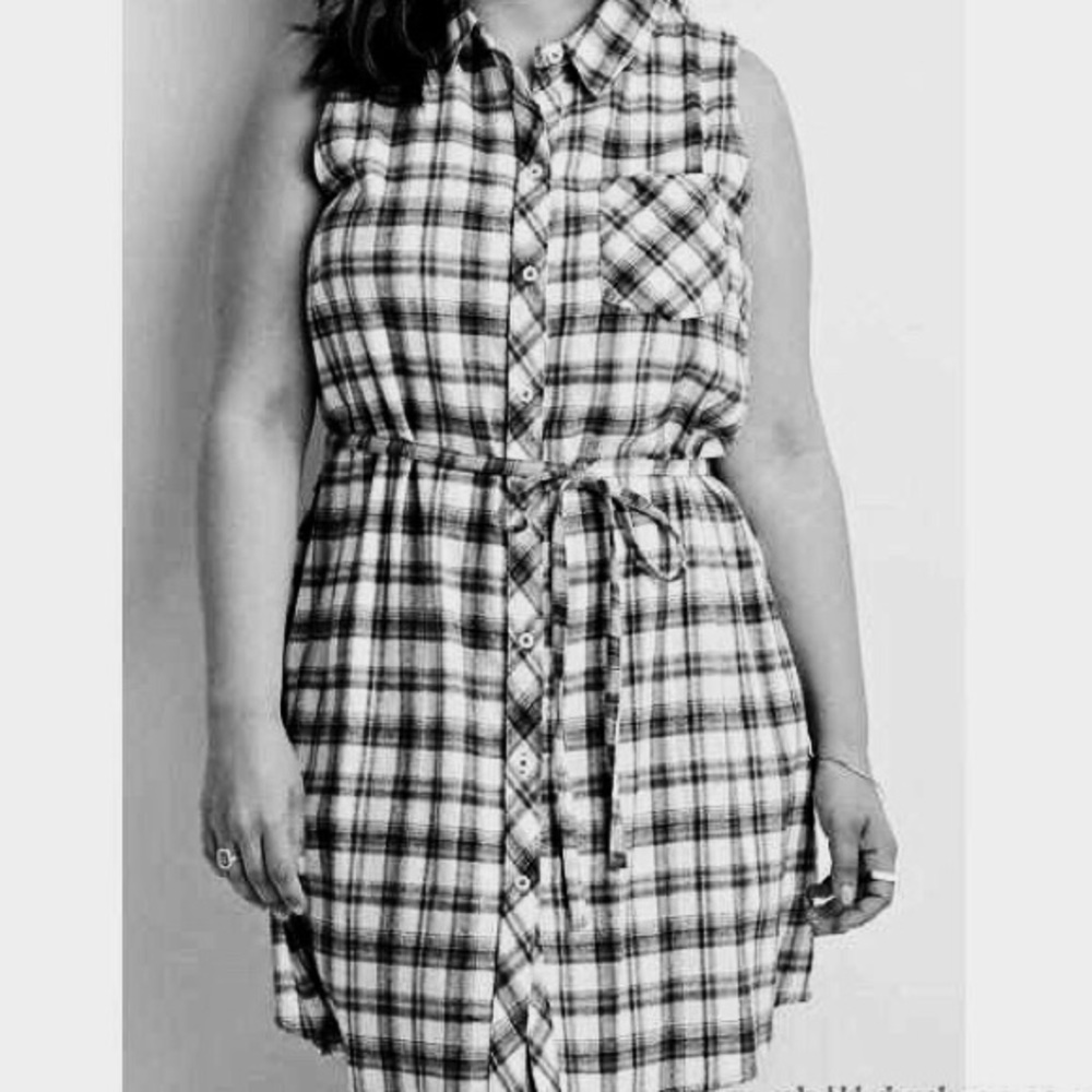 Plaid tunic dress